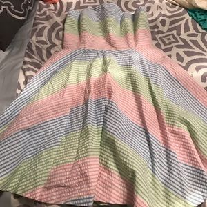 Vineyard Vines seersucker pinstripe dress for the Kentucky Derby